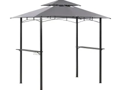 Gazebo NARO Metallo 240 cm 148 cm Grigio