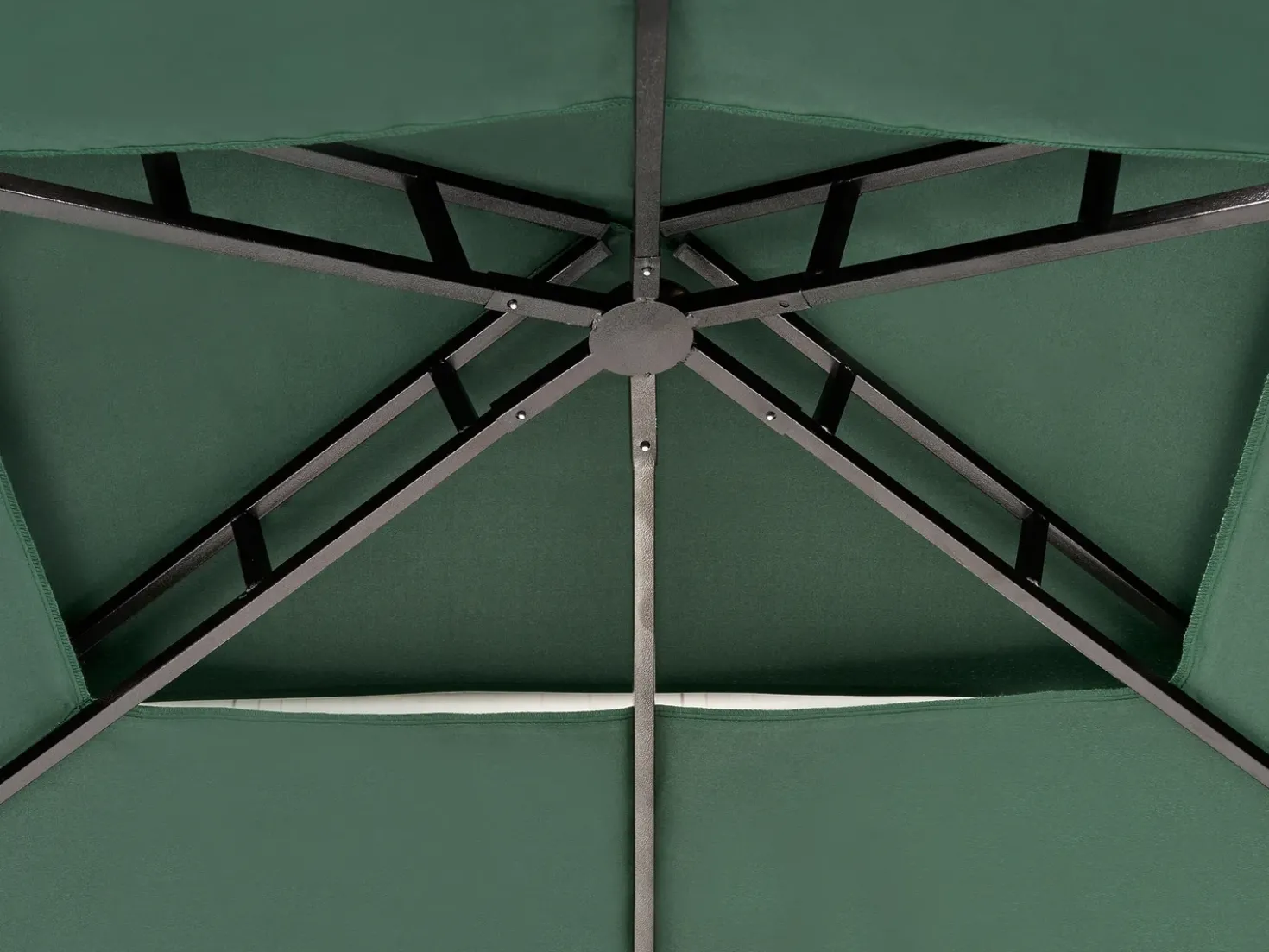 Gazebo NARO Metallo 240 cm 148 cm Verde scuro