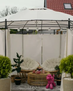 Gazebo SAFARA Metallo 368 cm 368 cm Beige