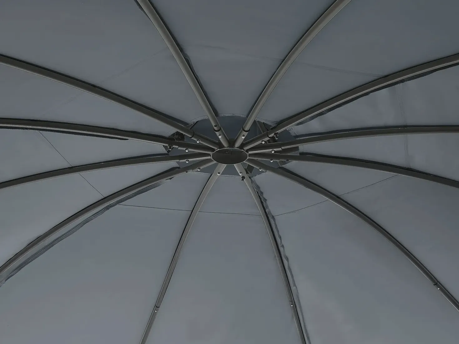 Gazebo SAFARA Metallo 368 cm 368 cm Grigio grafite