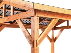 Gazebo SECCHIA Legno di abete 296 cm 350 cm Marrone/Grigio