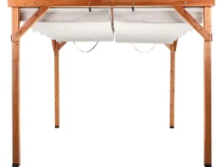 Gazebo VILLAROSA Legno di abete 320 cm 380 cm Marrone/Beige