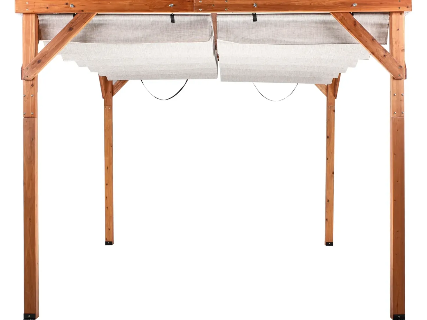 Gazebo VILLAROSA Legno di abete 320 cm 380 cm Marrone/Beige