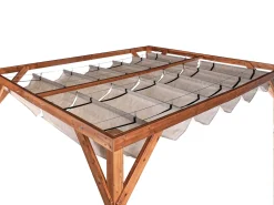 Gazebo VILLAROSA Legno di abete 320 cm 380 cm Marrone/Beige