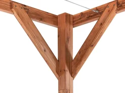 Gazebo VILLAROSA Legno di abete 320 cm 380 cm Marrone/Beige