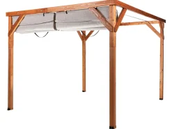 Gazebo VILLAROSA Legno di abete 320 cm 380 cm Marrone/Beige