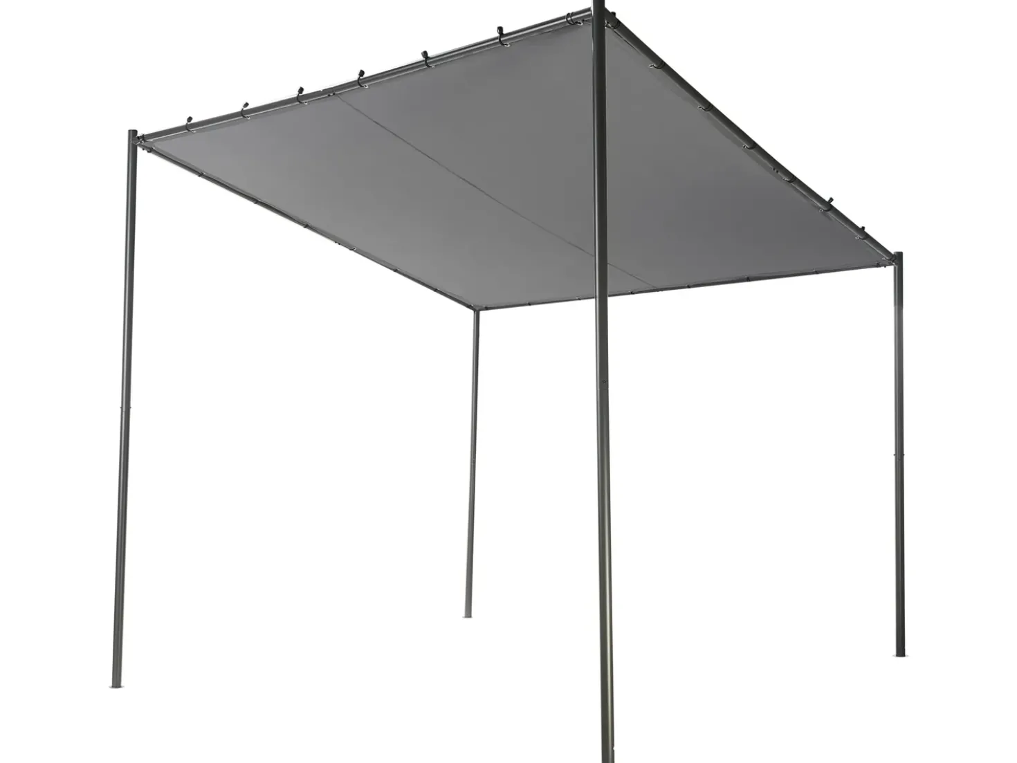 Gazebo VIMINO Metallo 282 cm 294 cm Grigio scuro