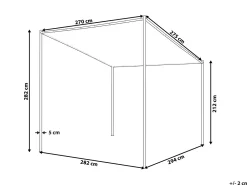 Gazebo VIMINO Metallo 282 cm 294 cm Grigio scuro