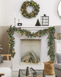 Ghirlanda di Natale LED PAIMIO Verde 60 cm