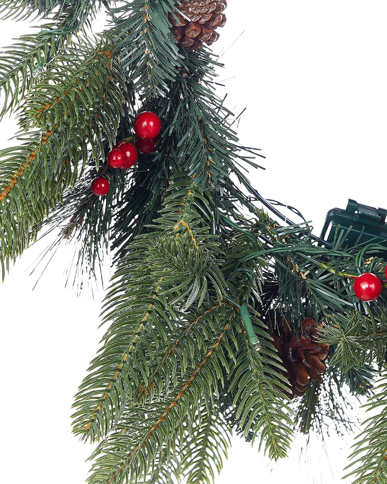 Ghirlanda di Natale LED WHITEHORN Verde scuro 50 cm