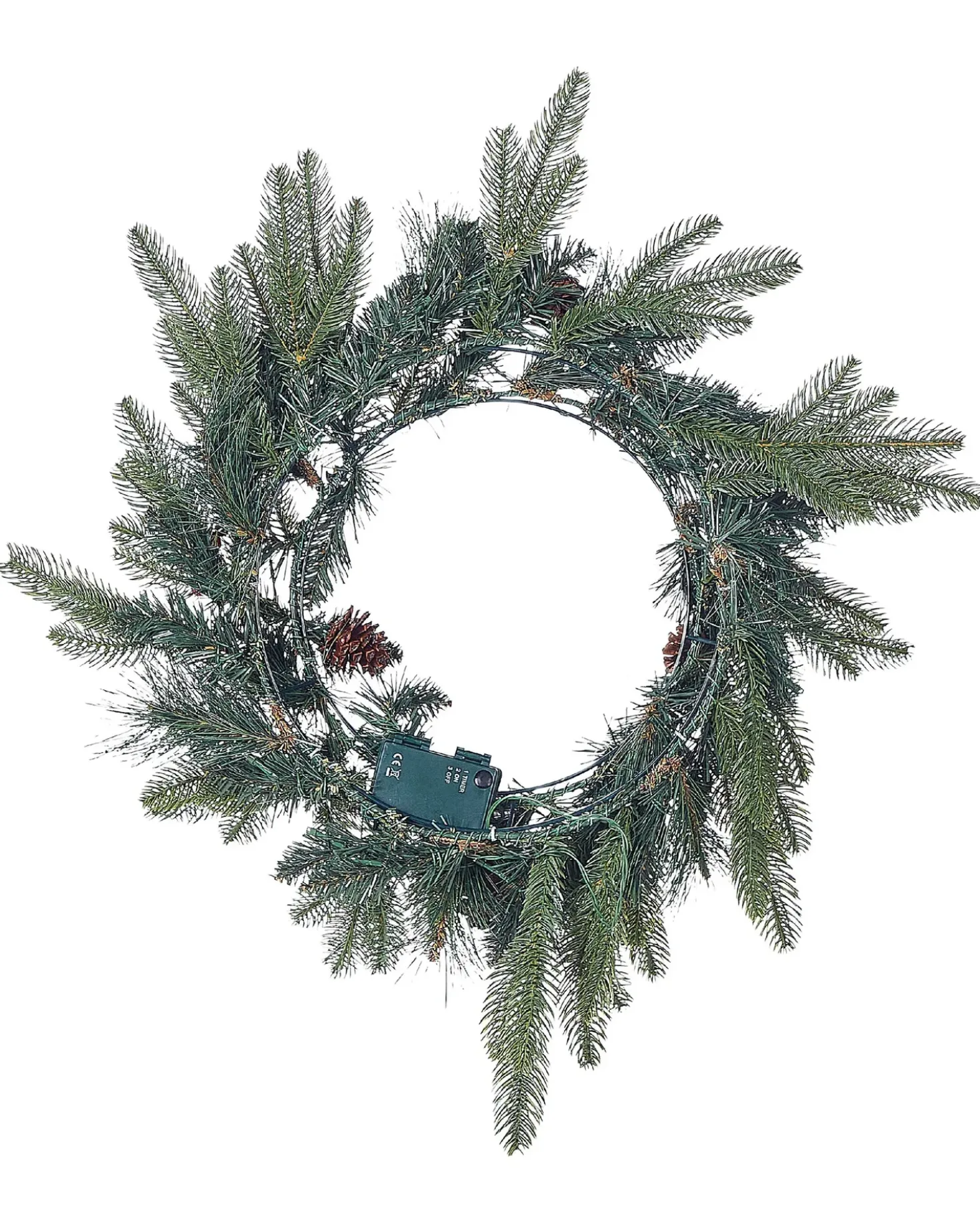 Ghirlanda di Natale LED WHITEHORN Verde scuro 50 cm