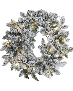 Ghirlanda natalizia innevata LED SUNDO Bianco 70 cm