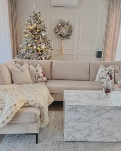 Ghirlanda natalizia innevata LED SUNDO Bianco 70 cm