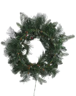 Ghirlanda natalizia innevata LED WHITEHORN Bianco 55 cm