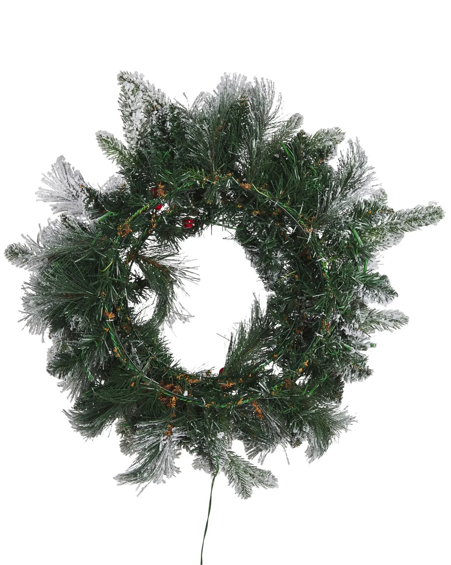 Ghirlanda natalizia innevata LED WHITEHORN Bianco 55 cm