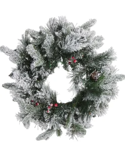 Ghirlanda natalizia innevata LED WHITEHORN Bianco 55 cm