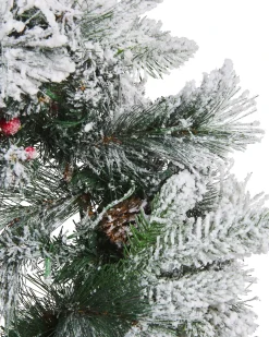 Ghirlanda natalizia innevata LED WHITEHORN Bianco 55 cm