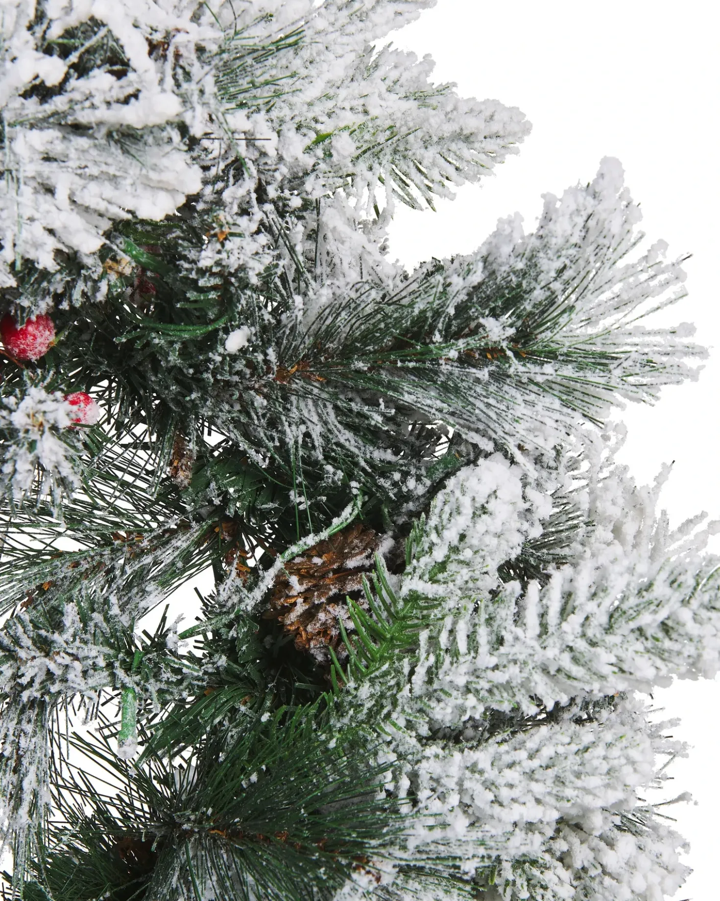 Ghirlanda natalizia innevata LED WHITEHORN Bianco 55 cm
