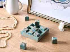 Gioco del Tris KINA Legno di mango Blu