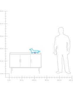 Insegna al neon a LED Cane FRANCIS Blu