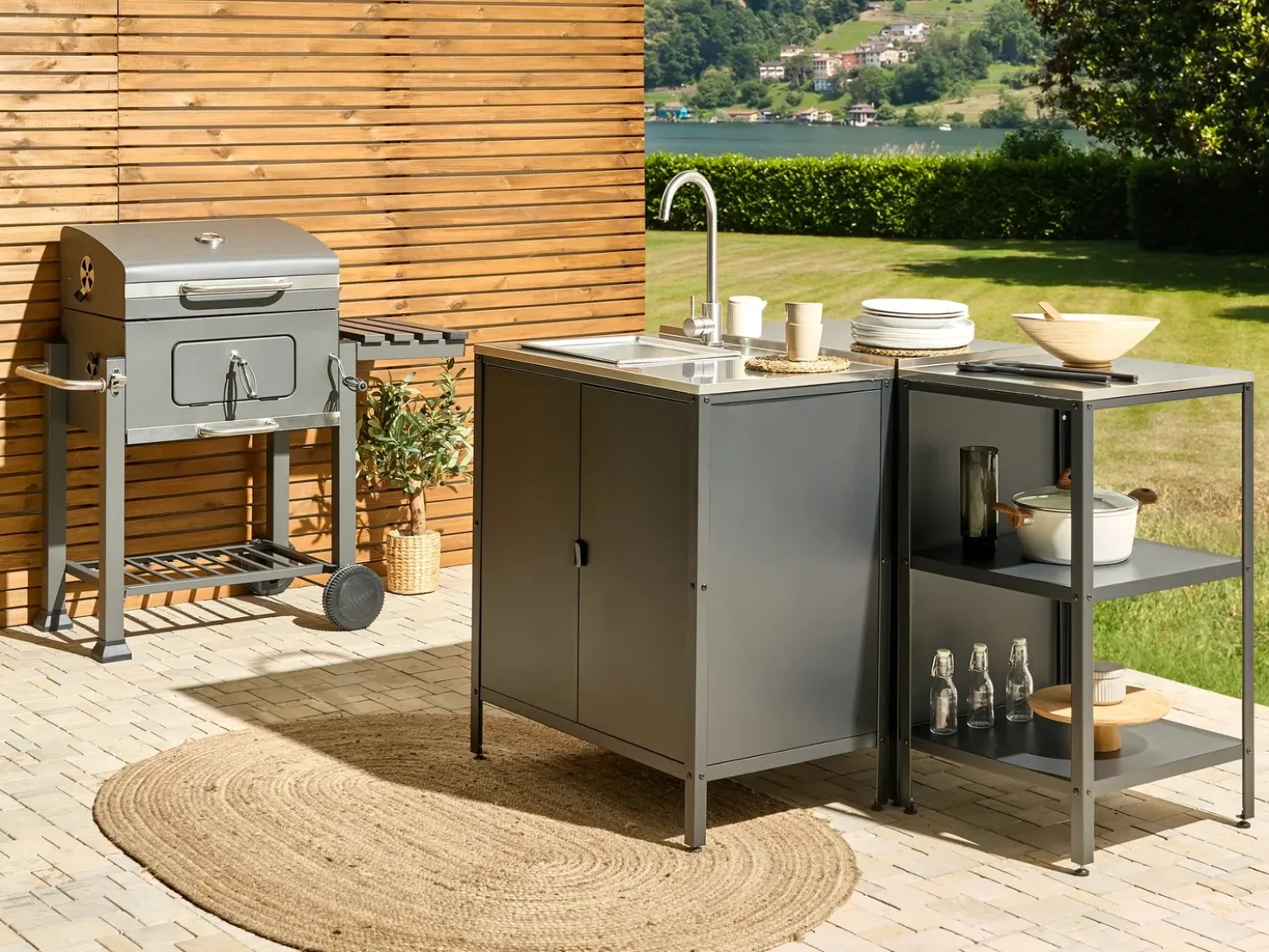 Isola per cucina esterna VILAMA Metallo Nero
