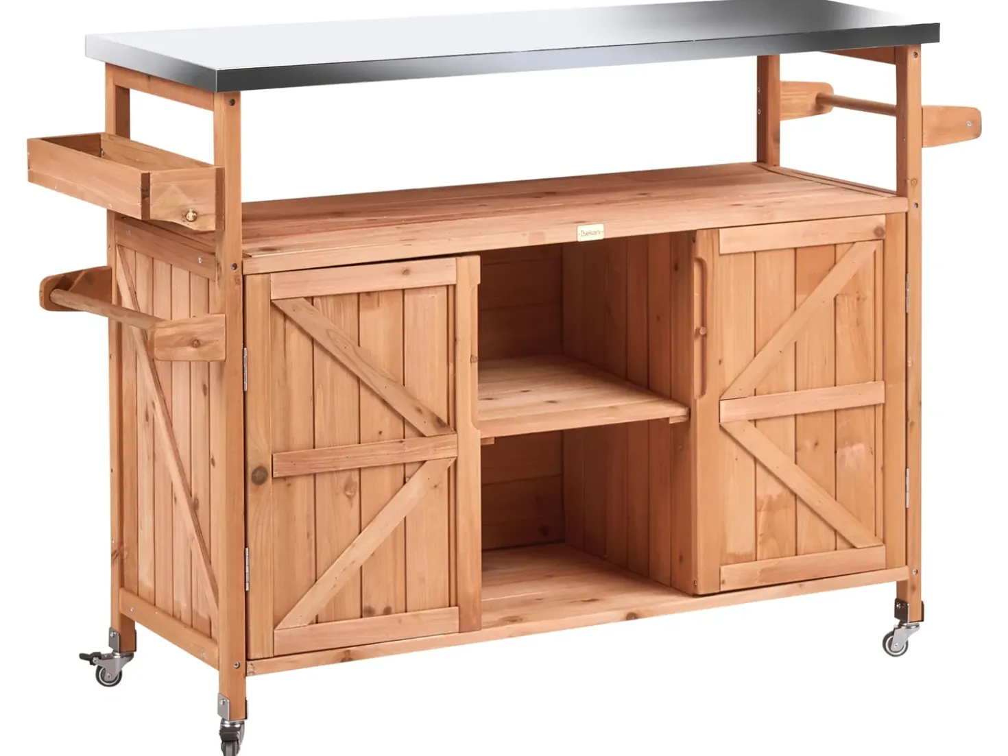 Isola per cucina esterna SCANNO Legno di abete Marrone chiaro