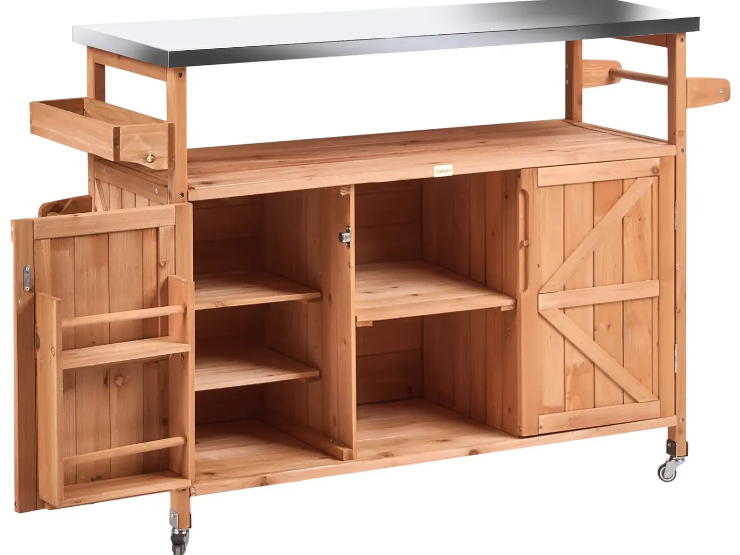 Isola per cucina esterna SCANNO Legno di abete Marrone chiaro