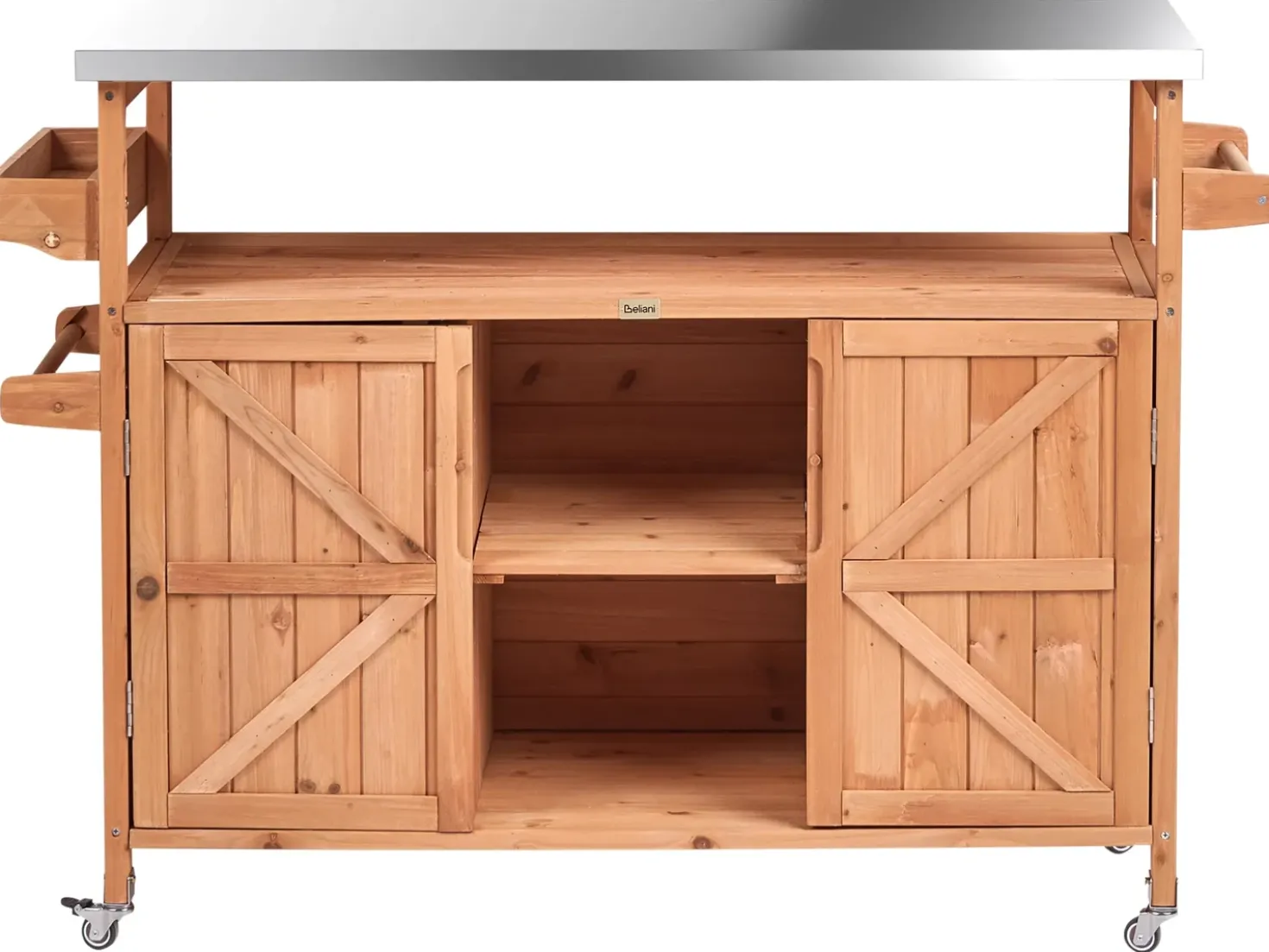 Isola per cucina esterna SCANNO Legno di abete Marrone chiaro