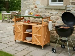 Isola per cucina esterna SCANNO Legno di abete Marrone chiaro