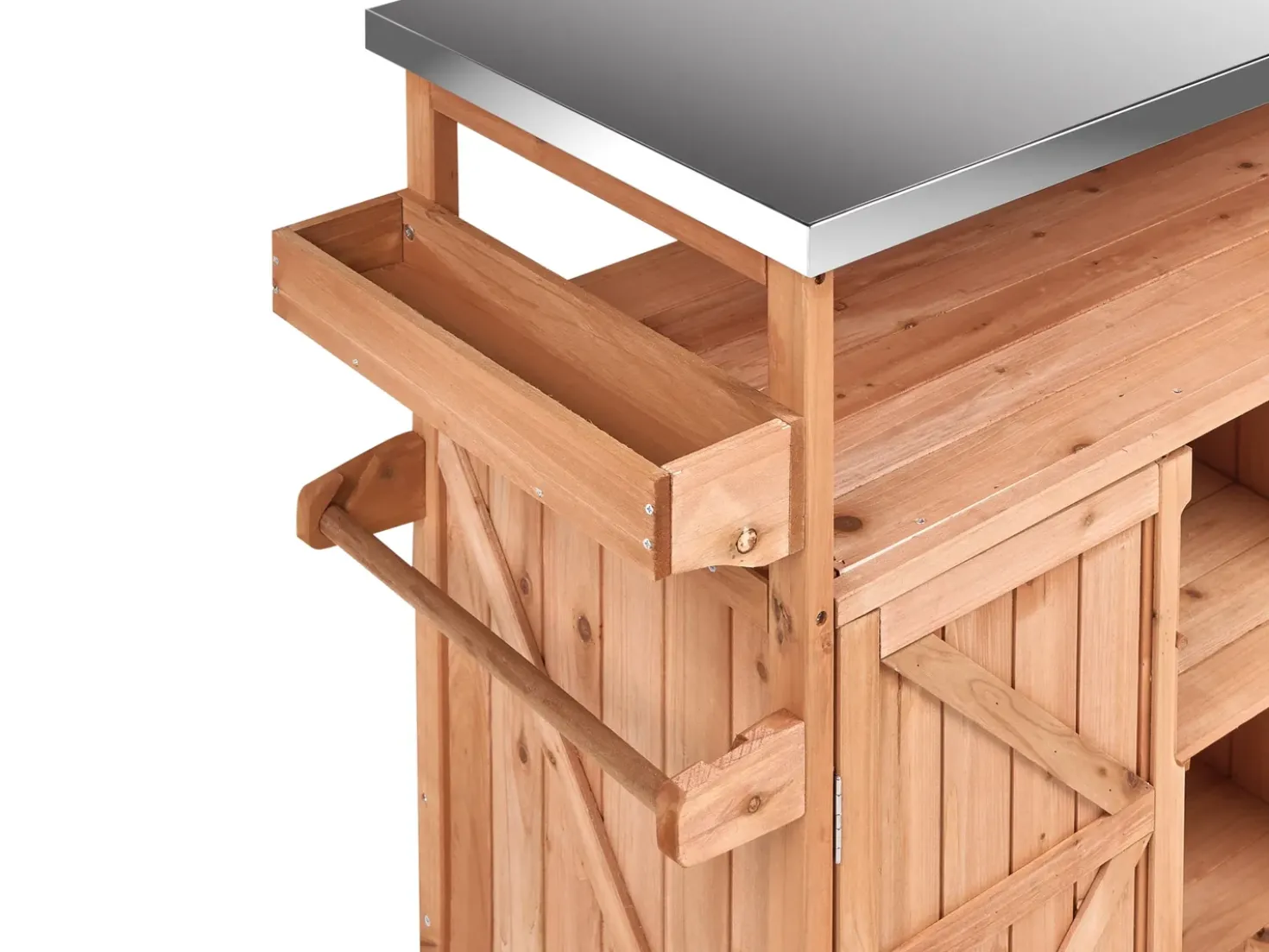 Isola per cucina esterna SCANNO Legno di abete Marrone chiaro