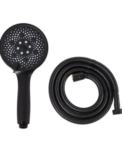 Kit doccia con soffione e flessibile ICHMA 5 Funzioni Nero