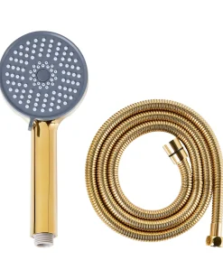 Kit doccia con soffione e flessibile SURIPA 3 Funzioni Oro