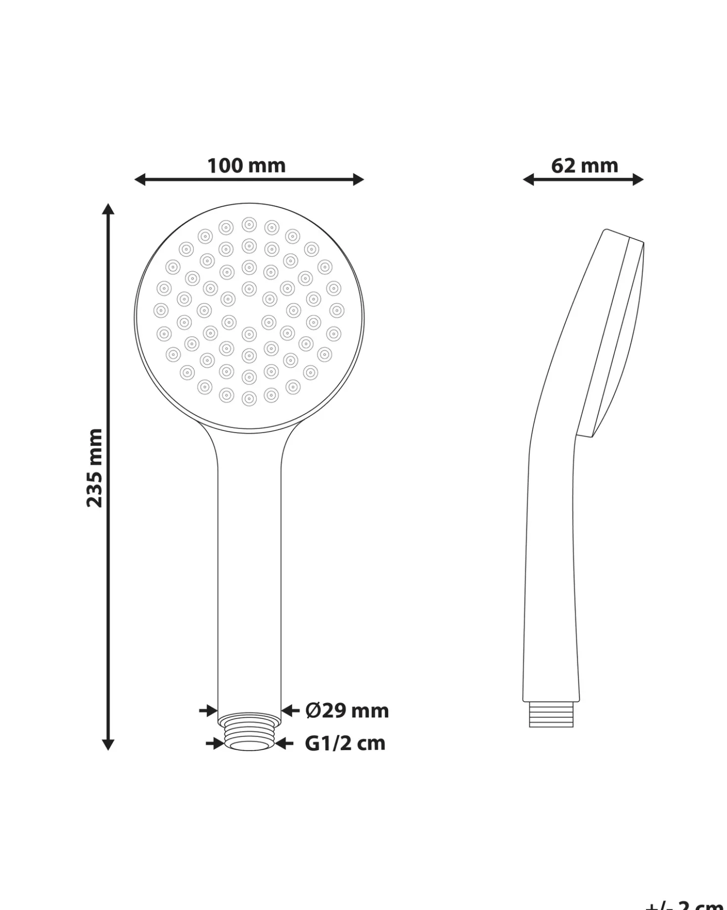 Kit doccia con soffione e flessibile AYPATE Argento