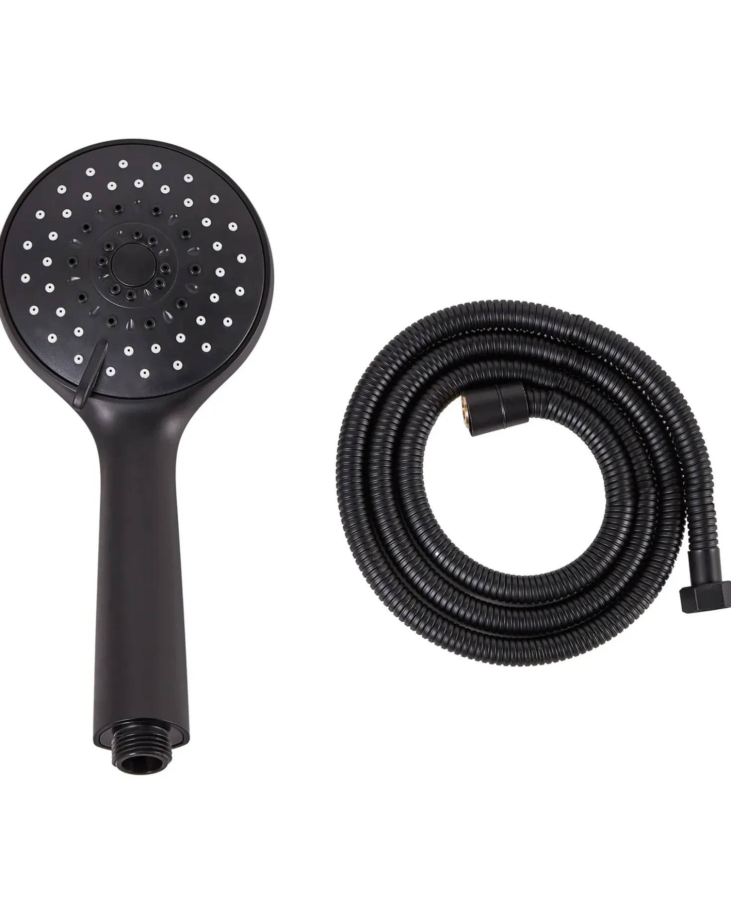 Kit doccia con soffione e flessibile TAMUSHAL 3 Funzioni Nero