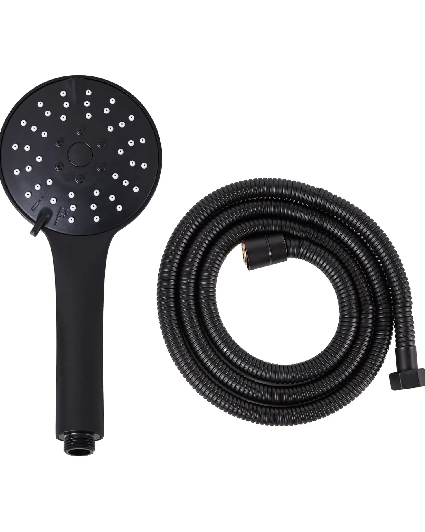 Kit doccia con soffione e flessibile CHURUN 4 Funzioni Nero