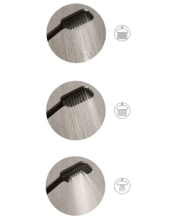Kit doccia con soffione e flessibile TINGO 4 Funzioni Nero