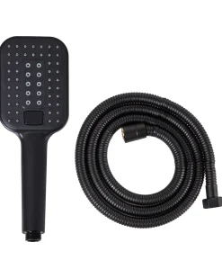 Kit doccia con soffione e flessibile TINGO 4 Funzioni Nero