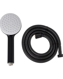 Kit doccia con soffione e flessibile AYPATE Nero