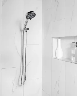 Kit doccia con soffione e flessibile ICHMA 5 Funzioni Argento