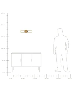 Lampada da parete a LED KRANG Metallo Oro