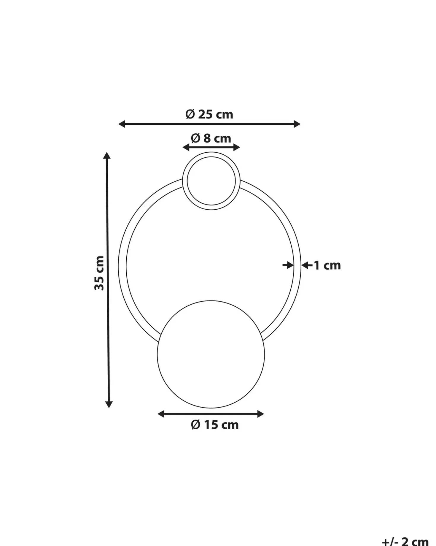 Lampada da parete a LED PONUGA Metallo Oro