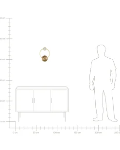 Lampada da parete a LED PONUGA Metallo Oro