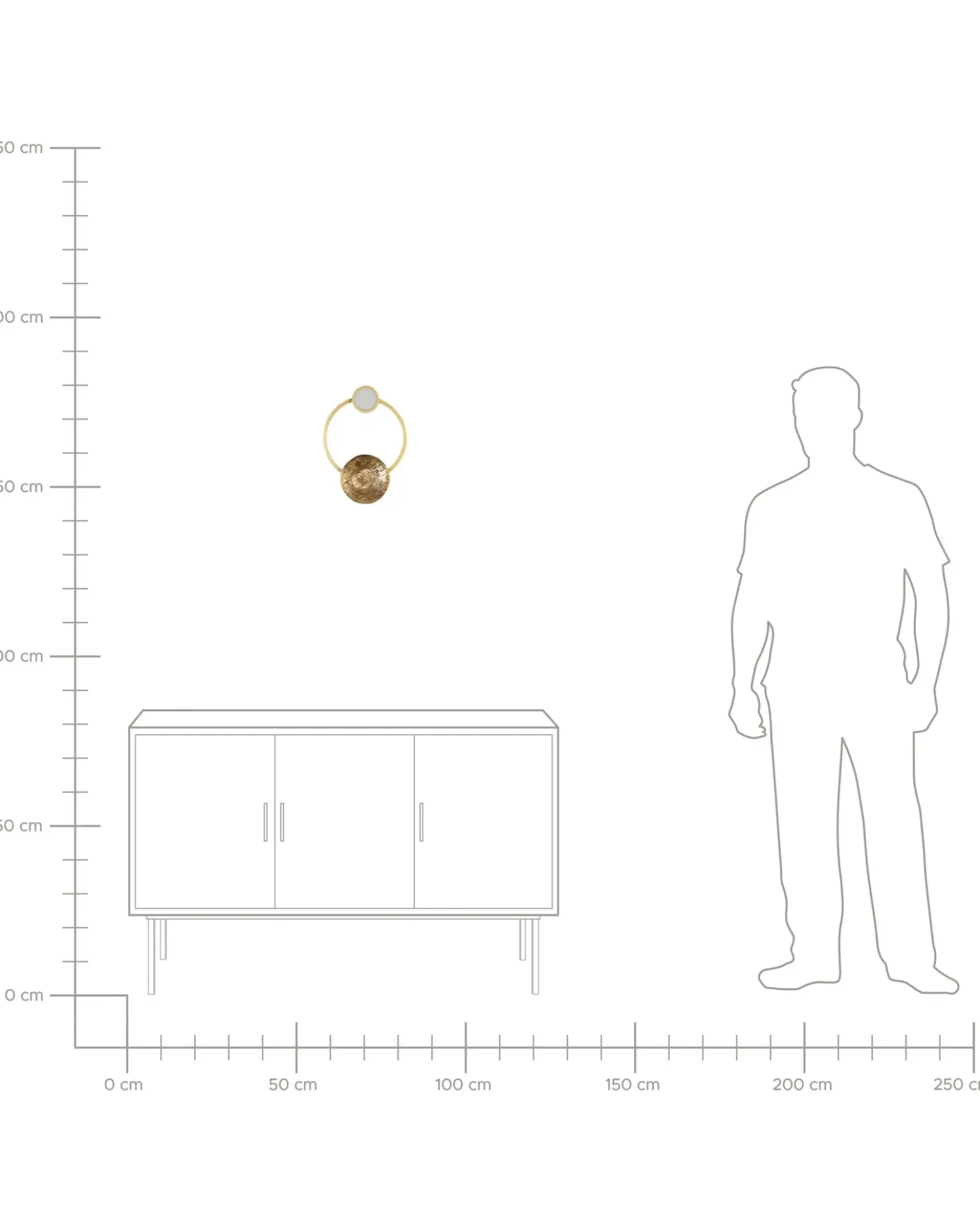 Lampada da parete a LED PONUGA Metallo Oro