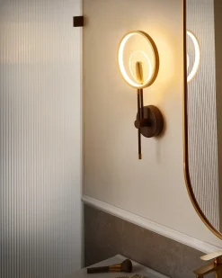 Lampada da parete a LED SAMBRE Metallo Oro Nero