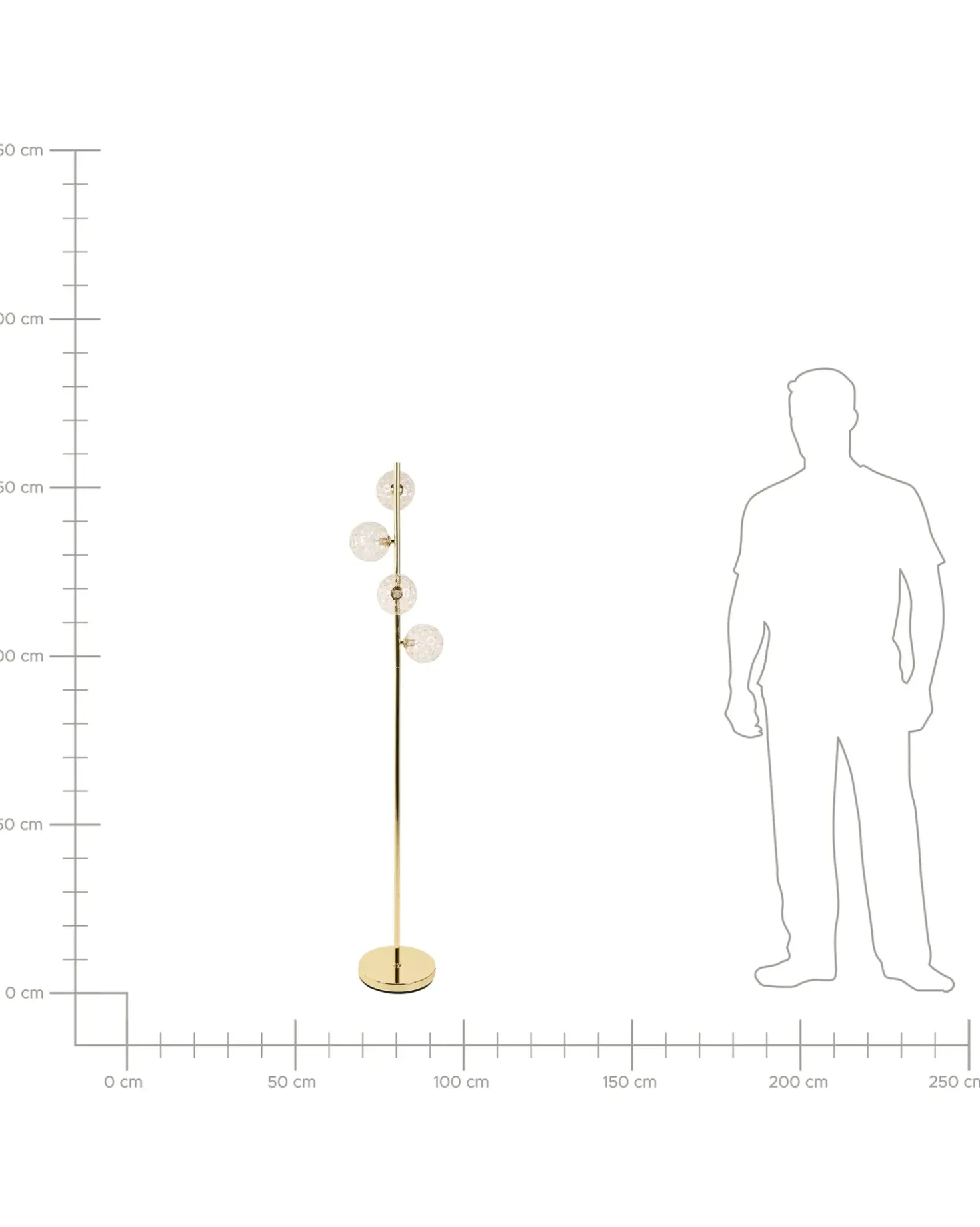 Lampada da pavimento ANADYR Vetro Beige