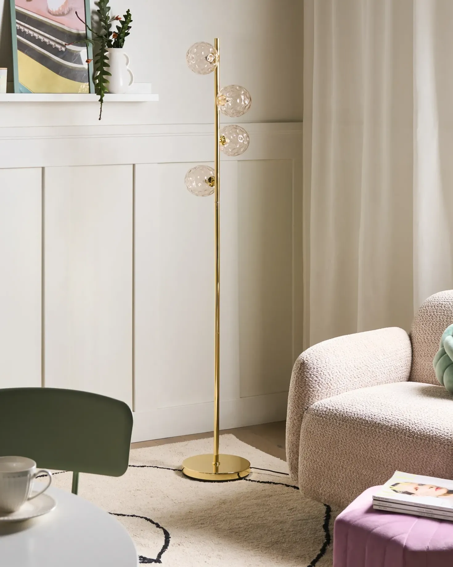 Lampada da pavimento ANADYR Vetro Beige