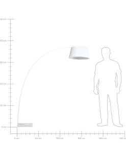 Lampada da pavimento BENUE Metallo Bianco