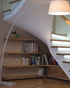 Lampada da pavimento BENUE Metallo Bianco