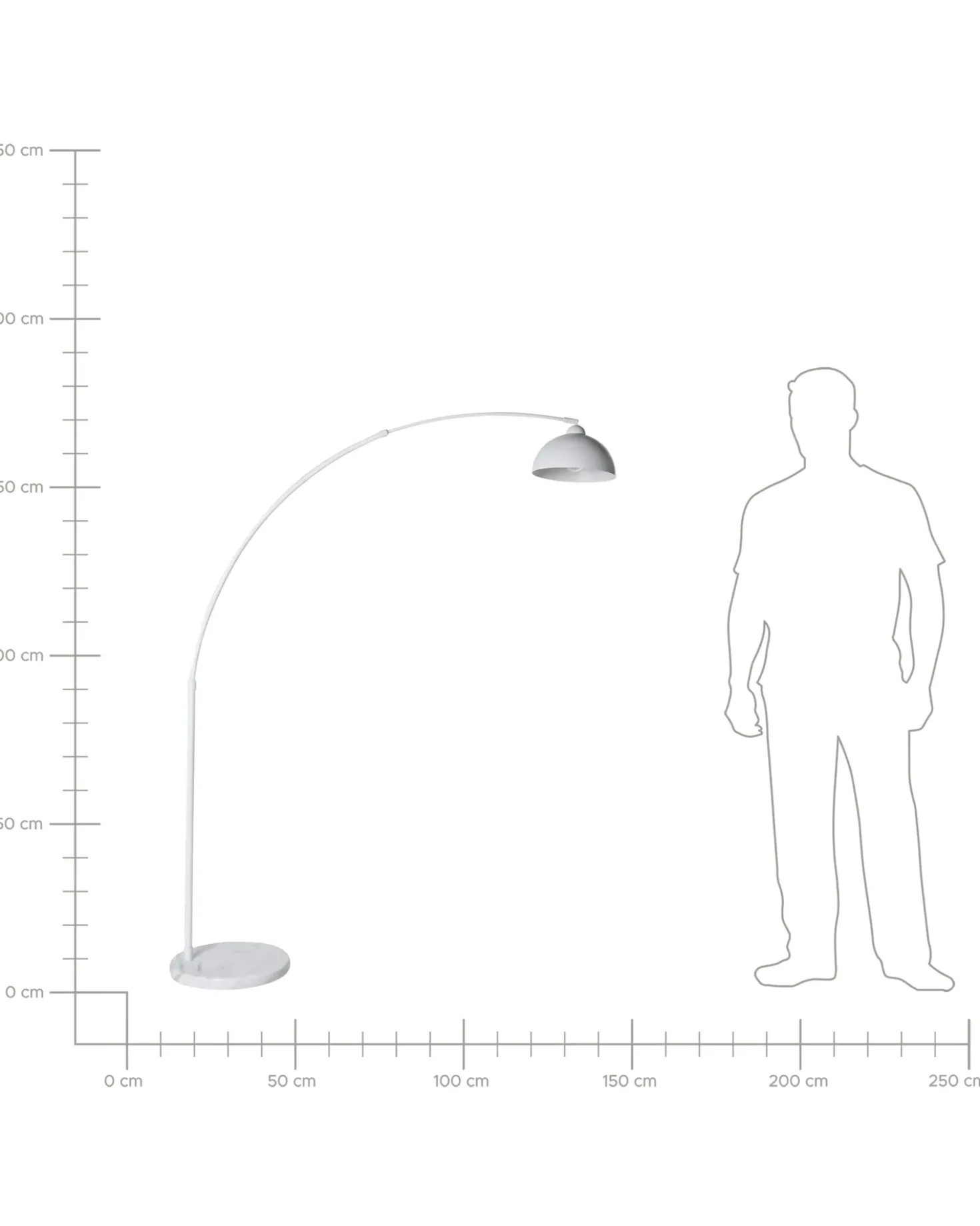 Lampada da pavimento CAGAYAN Metallo Bianco