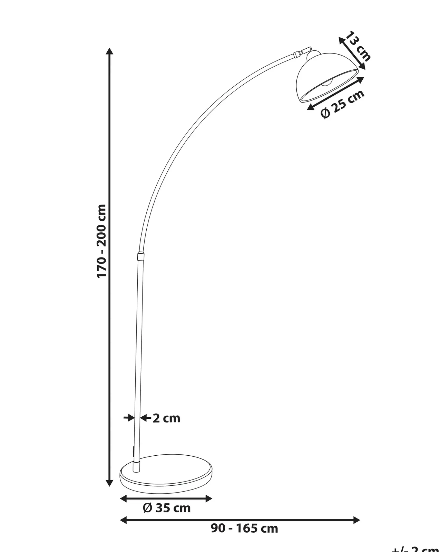 Lampada da pavimento CAGAYAN Metallo Nero